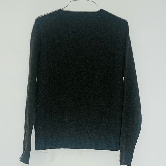 J. Crew Men's Lambs Wool Dark Green Sweater SZ M - Picture 3 of 5